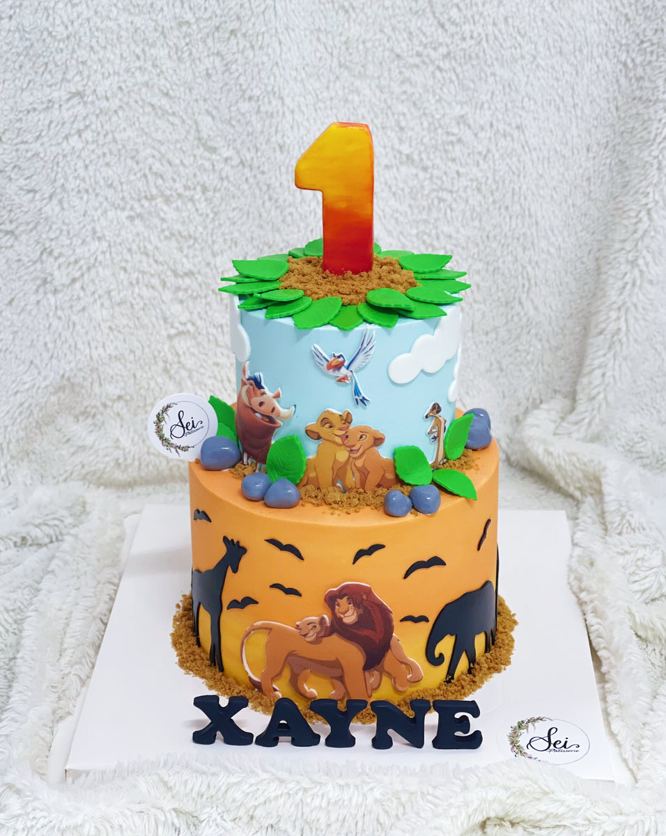 2-Tier Lion King Sunset Cake – Sei Pâtisserie