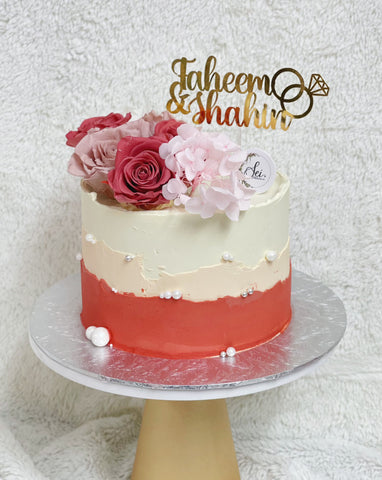 3-Toned Floral Cake