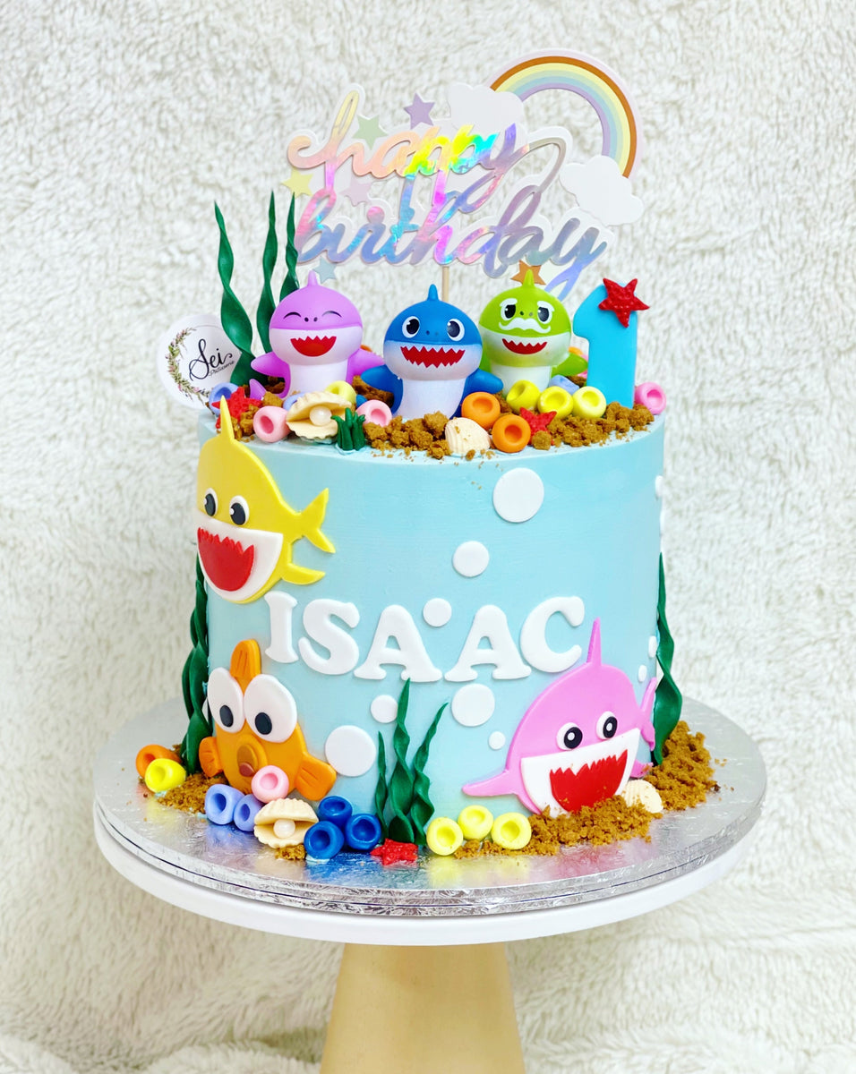 Baby Shark Family Tall Cake – Sei Pâtisserie