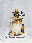 Champagne and Miniature Alcohol Tall Cake