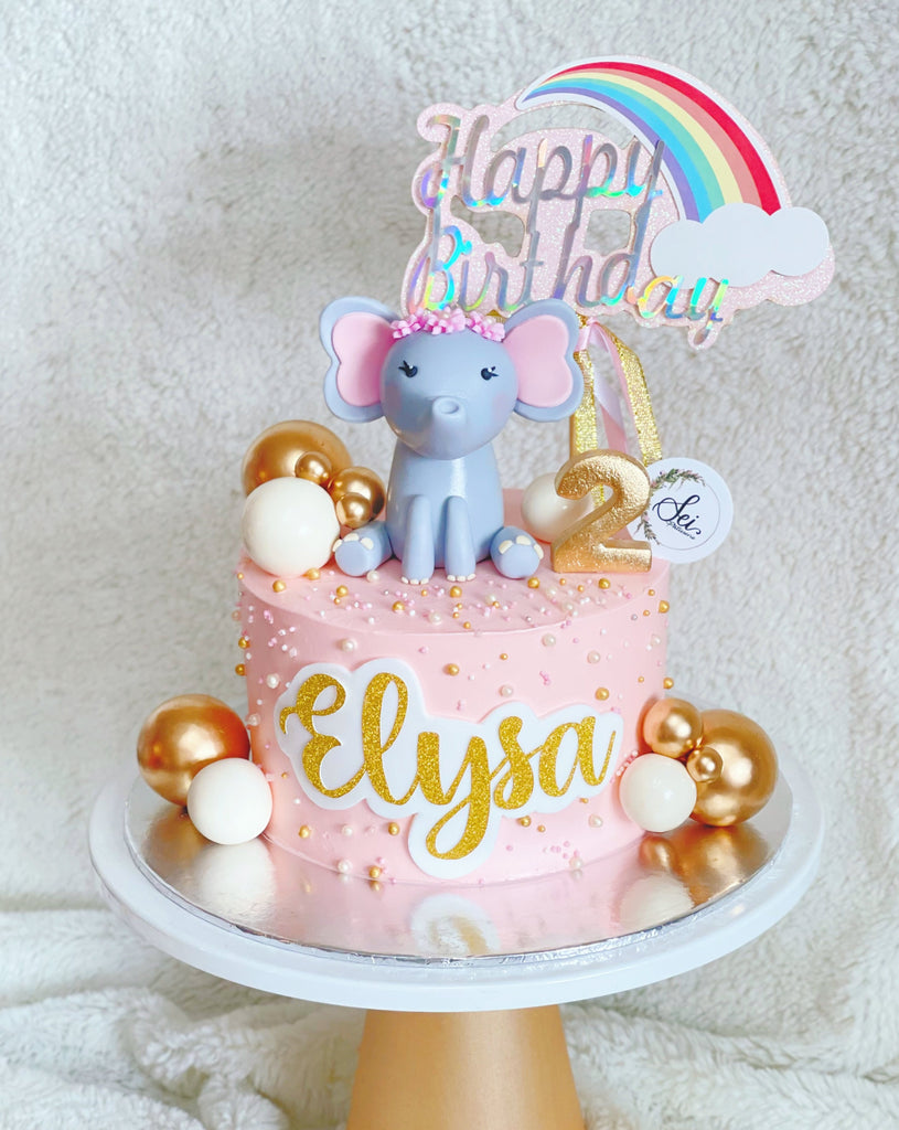 Baby Elephant Birthday Cake