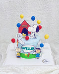 Snoopy Cake with Balloons