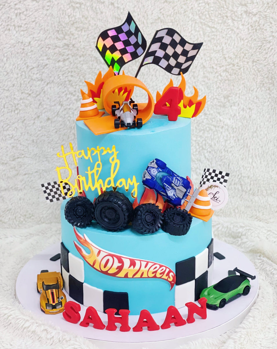 2-Tier Hot Wheels Cake – Sei Pâtisserie