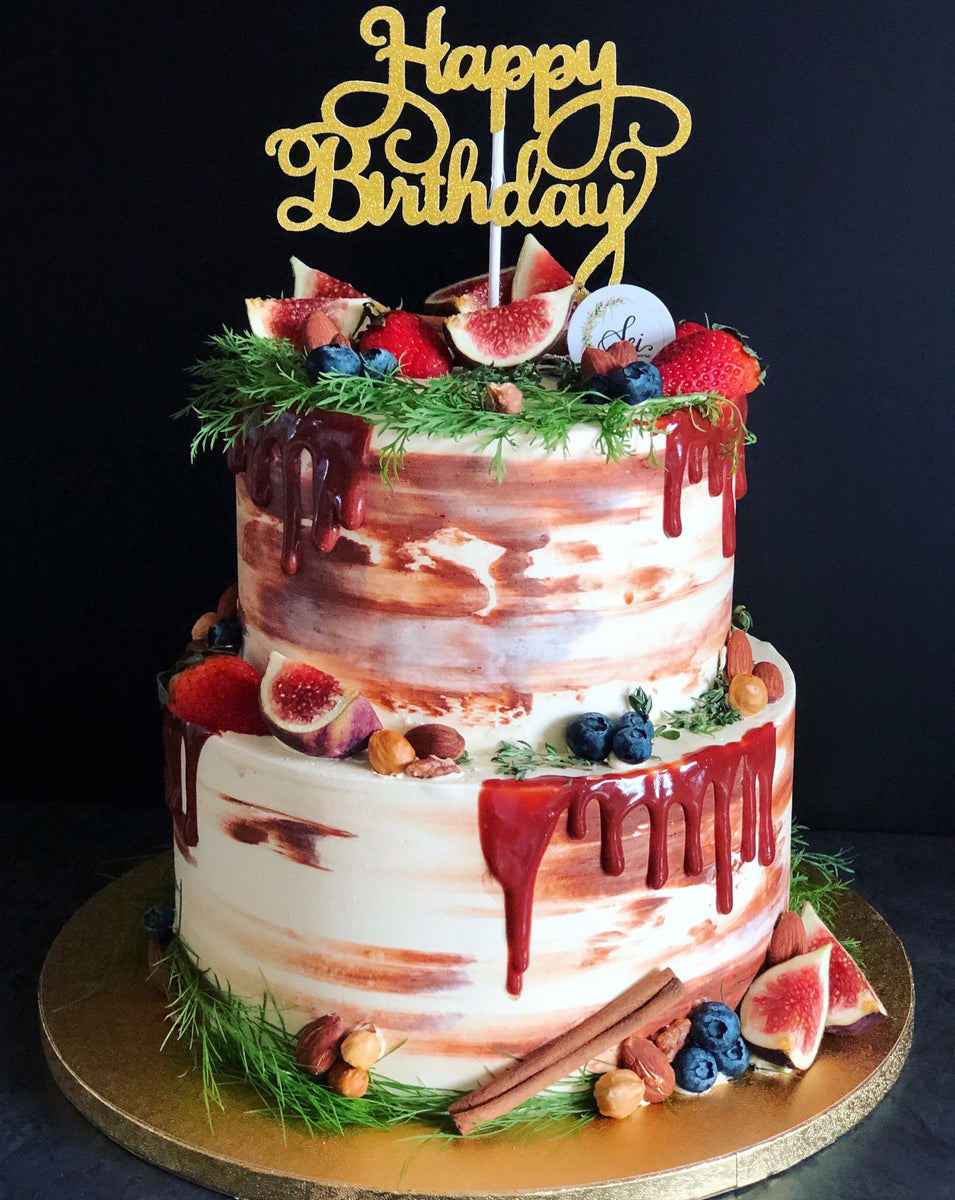 2-Tier Rustic Cake – Sei Pâtisserie