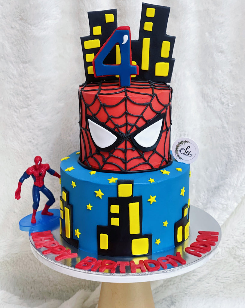 Cool 3-Tier Superhero Birthday Cake