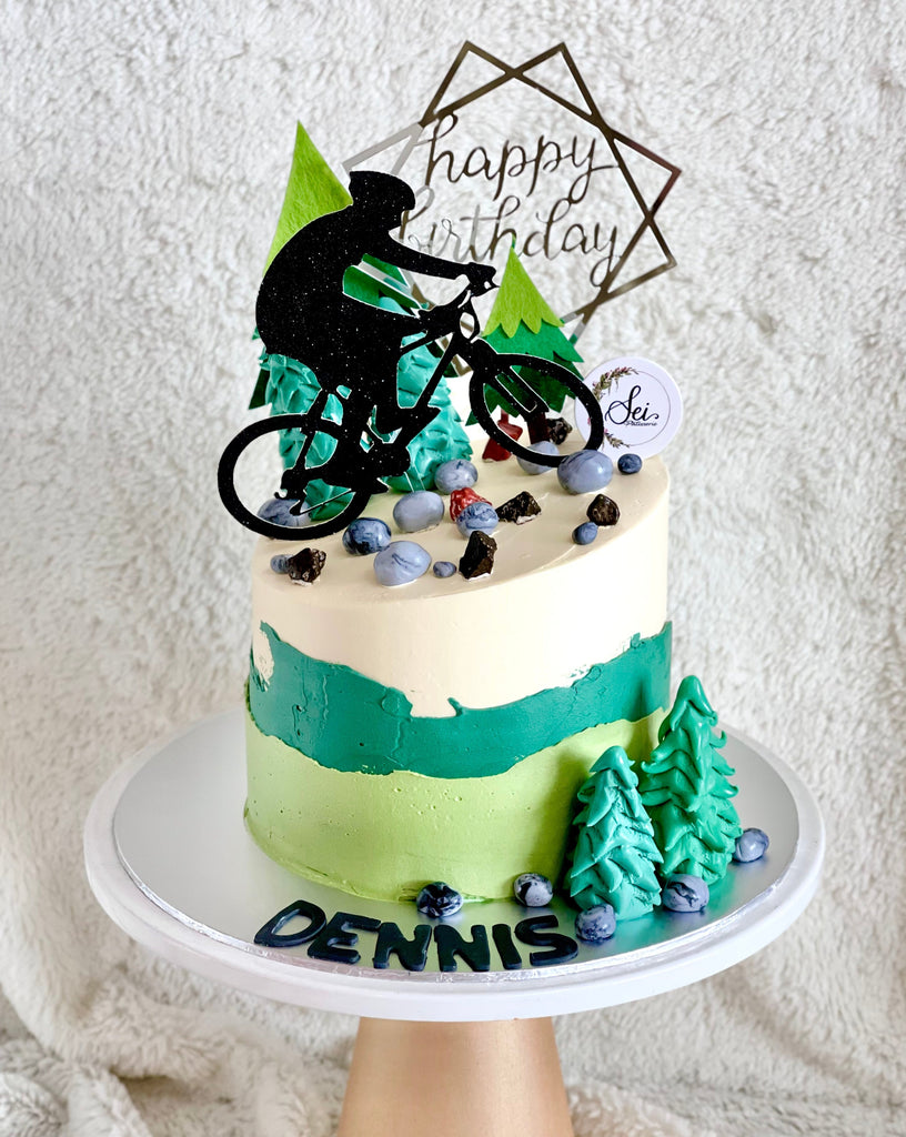 Birthday cake for a cycling, baking and superman fan! | Cycling cake, Bike  cakes, Cake designs birthday