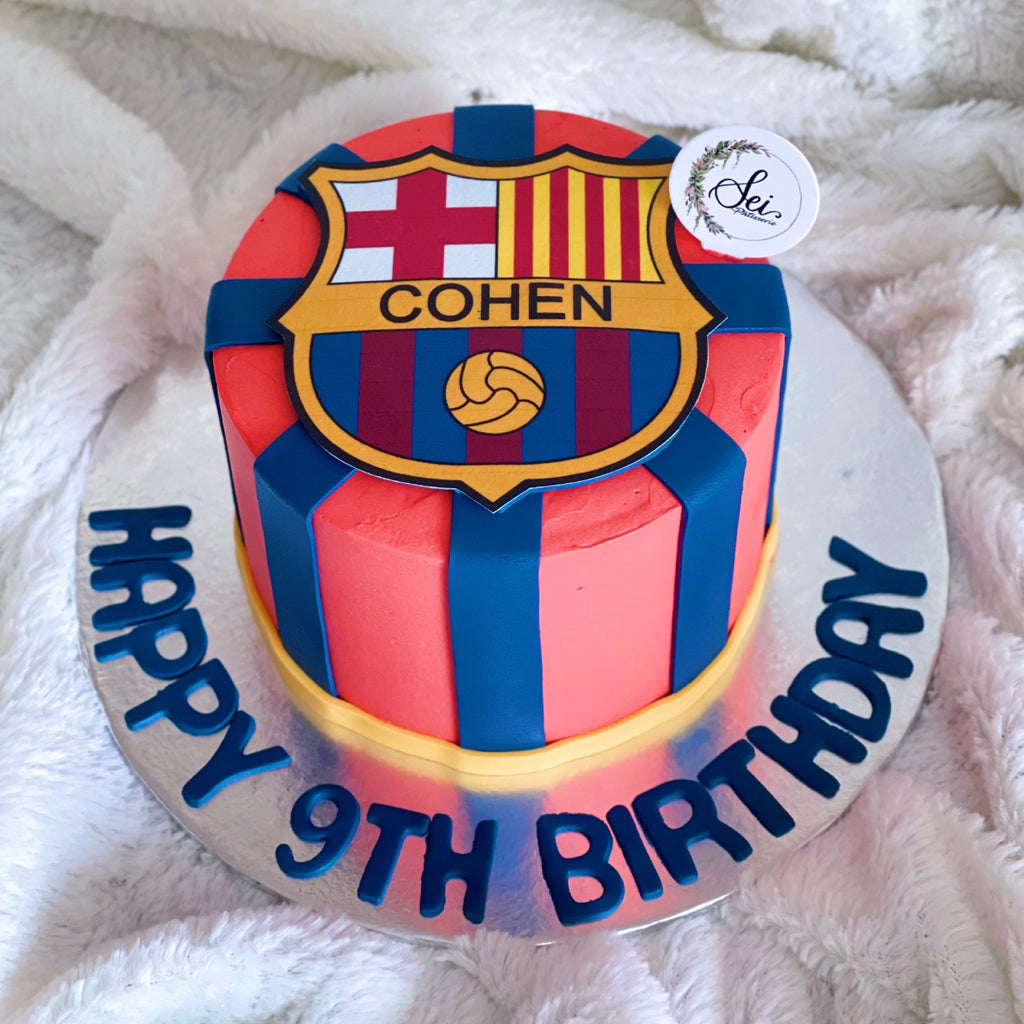 Cake Topper FCB Barcelona Edible Personalised | Cakeoholix