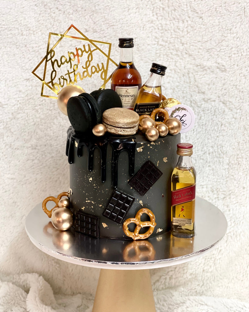 Jack Daniel Whiskey Alcohol Cake Singapore / Guy 21st Birthday Cake SG -  River Ash Bakery