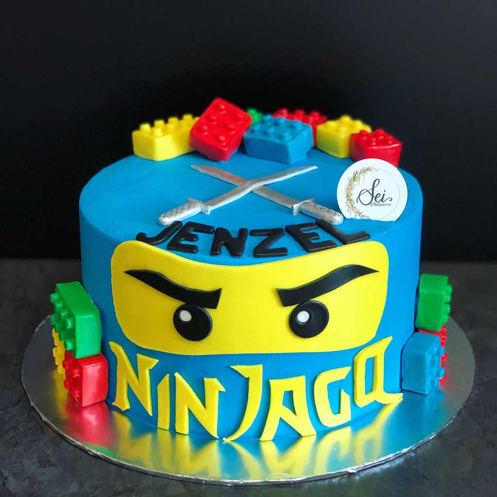 Lego Face Cake - Ninjago (Kai) – BakeAvenue