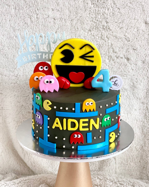 12 edible PACMAN GAME cake CUPCAKE TOPPER decoration cherry GHOST disc PAC  MAN | eBay